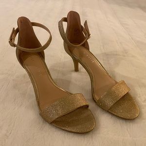 Kelly & Katie Nadia Gold High Heel Sandals 6.5